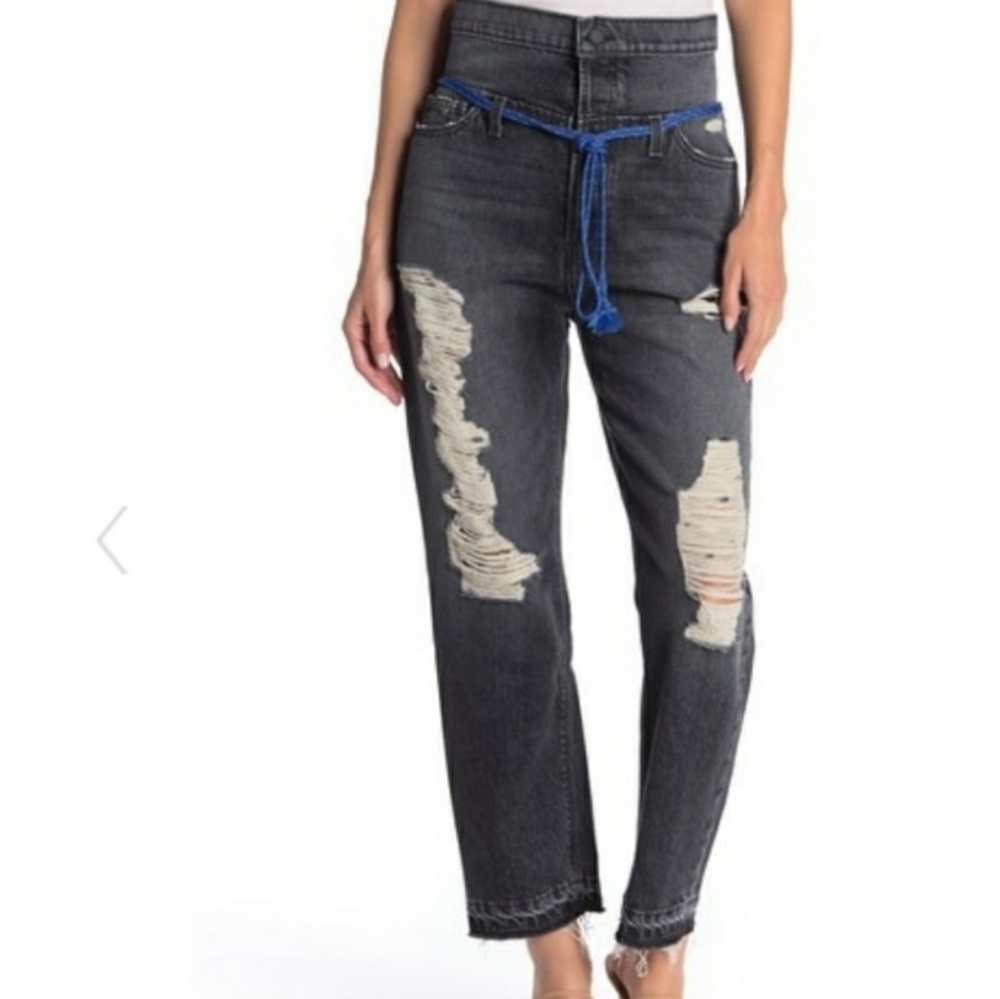 CLOSET CLEAROUT LAST SALE! HUDSON JESSE RELAXED HIGH WAISTED DISTRESSED JEANS